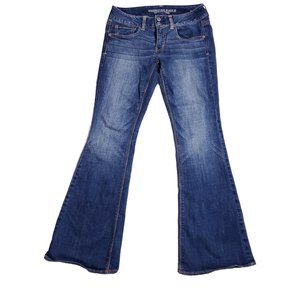 American Eagle Artist Super Stretch Size 6 Short Jeans Women's Flare Bootcut Y2K